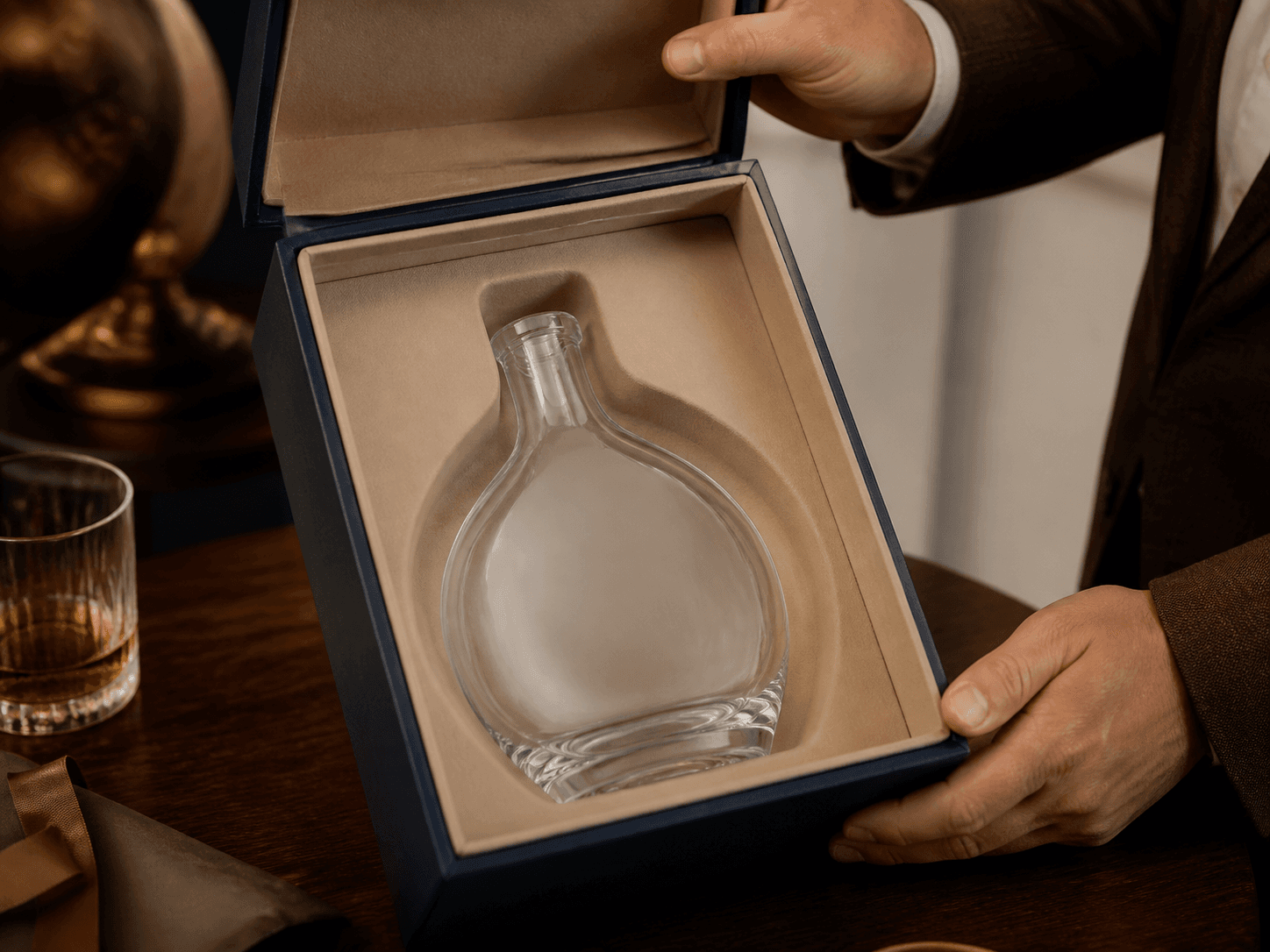 Brandy / Cognac Bottle used for presentation boxes and decanter formats in a gifting setting