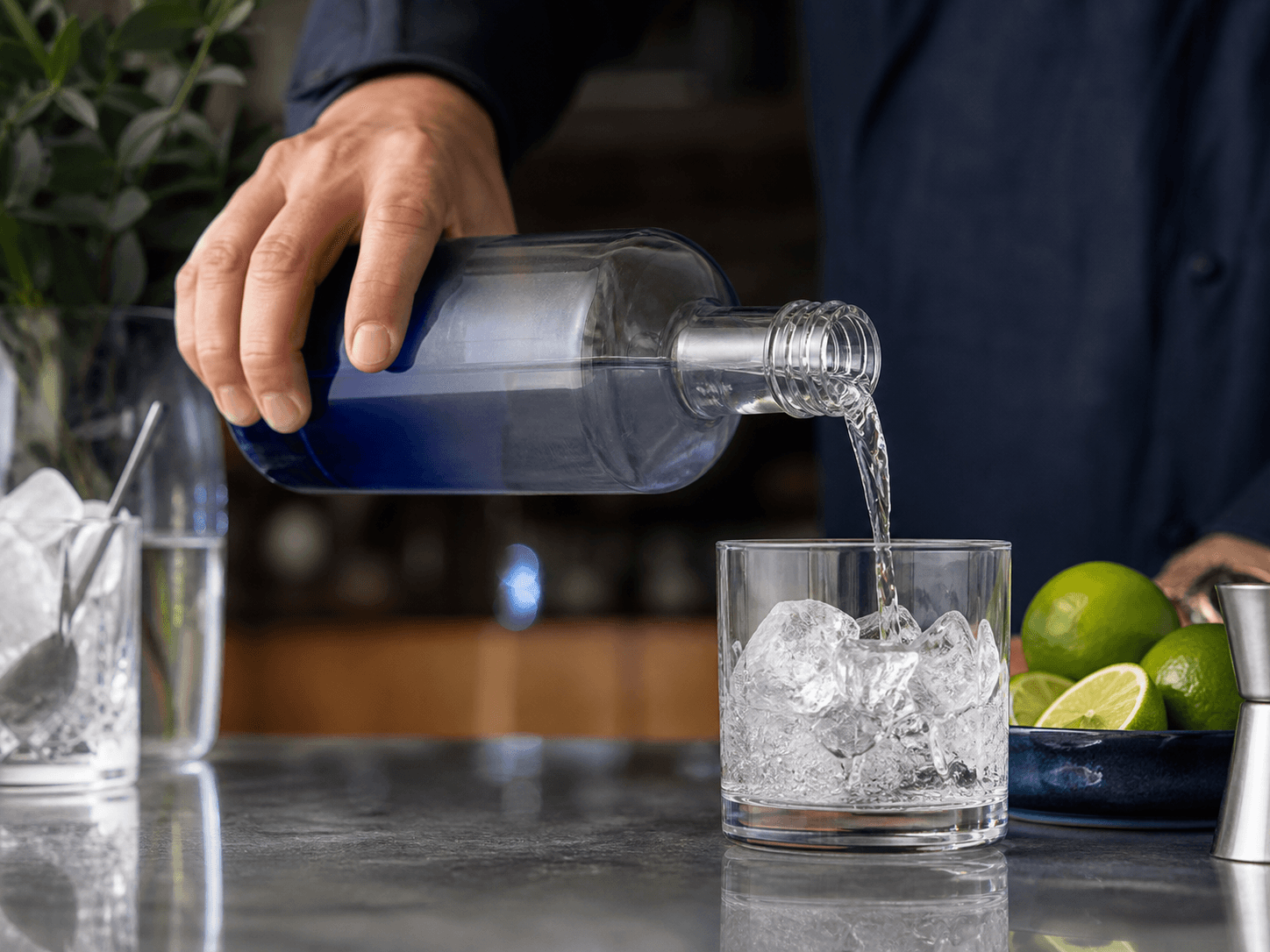Gradient Spray Bottle used for vodka, gin & flavored spirits in a spirits setting