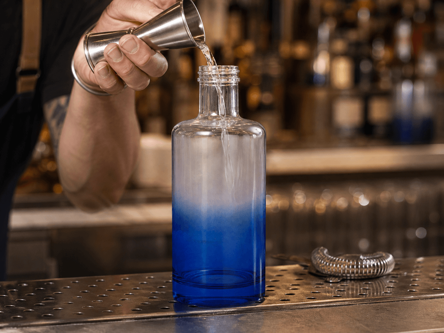 Gradient Spray Bottle used for variant & flavor families in a range architecture setting