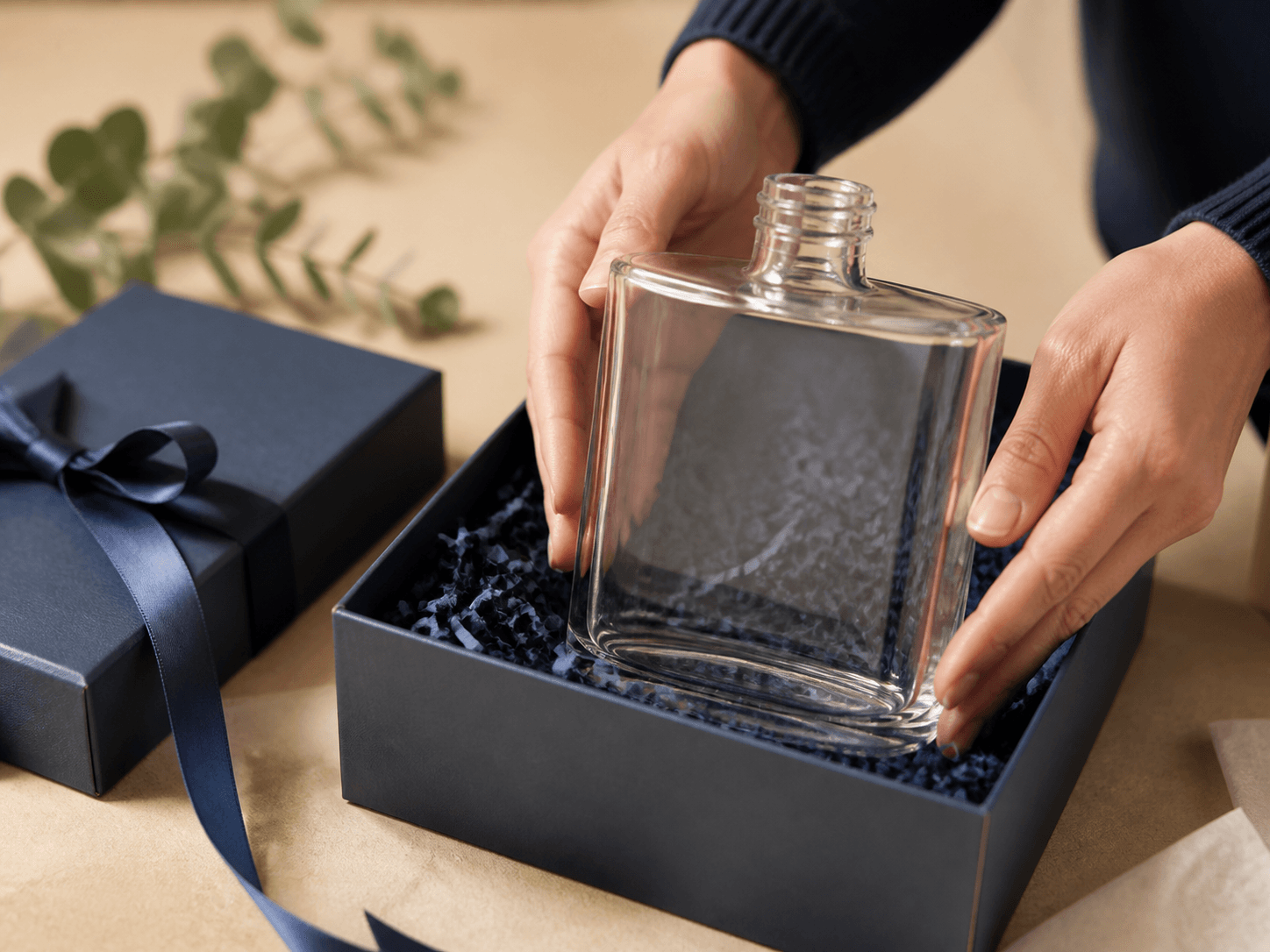 Hip Flask Bottle used for travel retail & branded gifts in a gifting setting