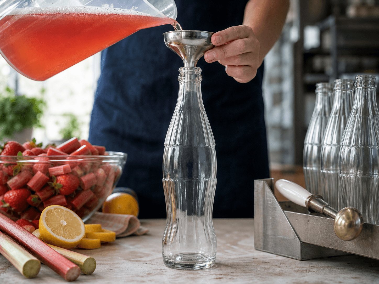 Vintage Soda Bottle used for small-batch sodas and mixers in a craft soft drinks setting