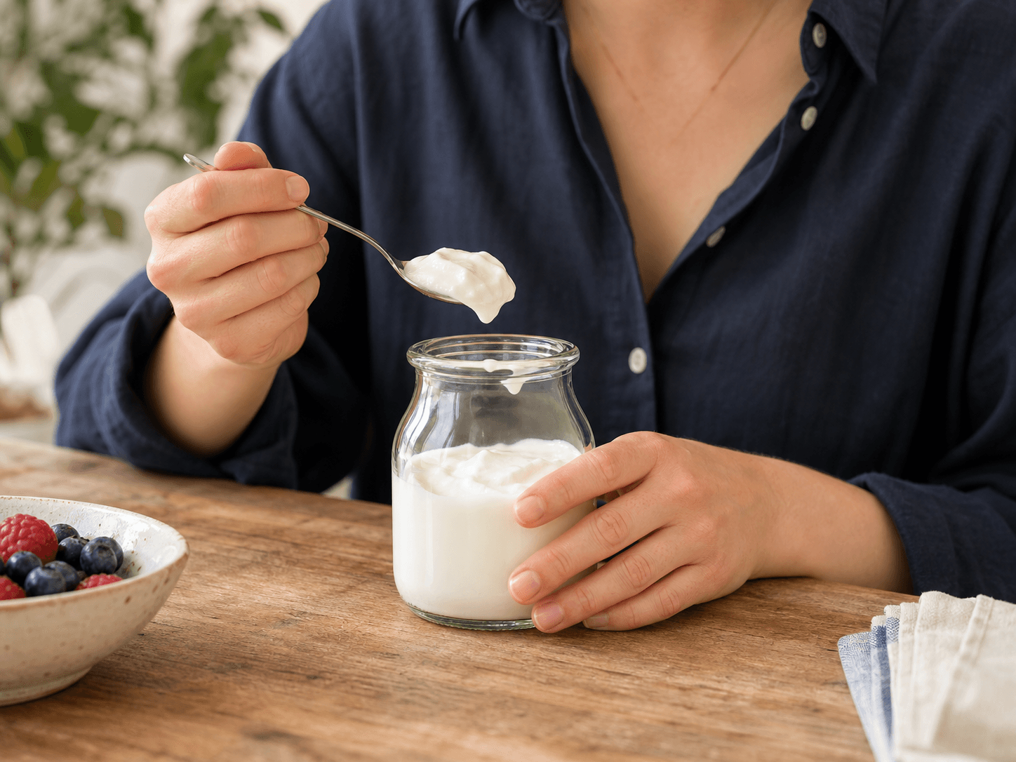 Yogurt Bottle used for pots eaten straight from the glass in a spoonable yogurt setting