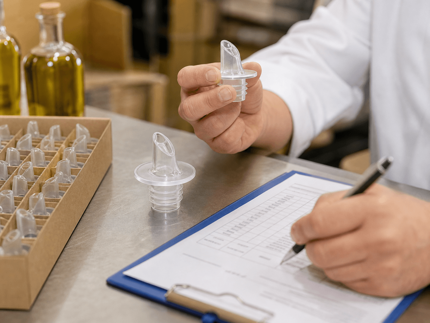 Oil Pour Insert used for a component a buyer will ask about in a retailer checks setting