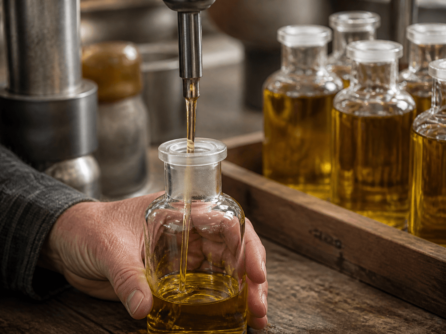 PE Plug / Liner used for bottles whose rims are never quite flat in a oil and spirit fillers setting