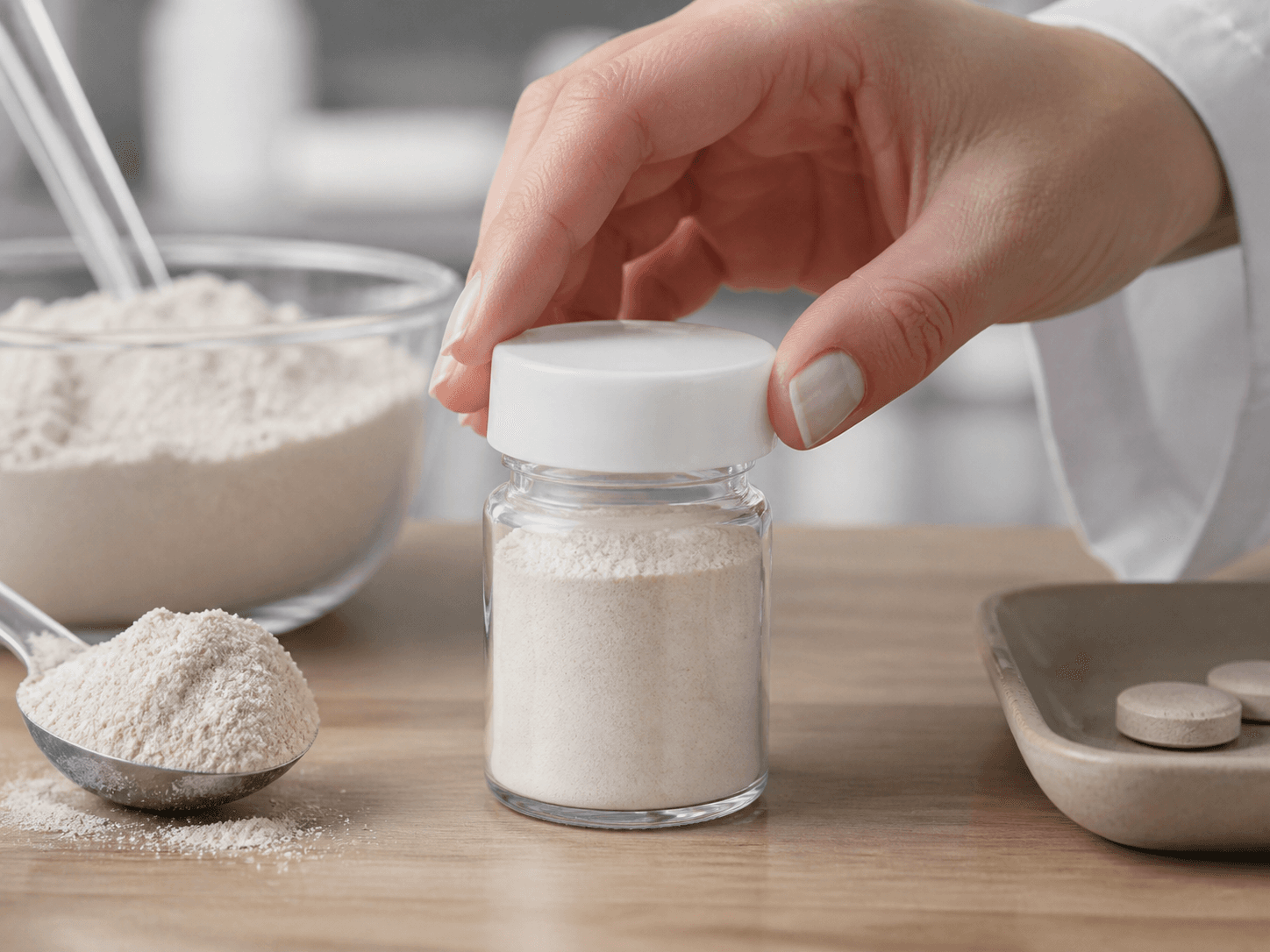 Snap Cap used for a cover chosen for something that cannot leak in a powders and dry goods setting