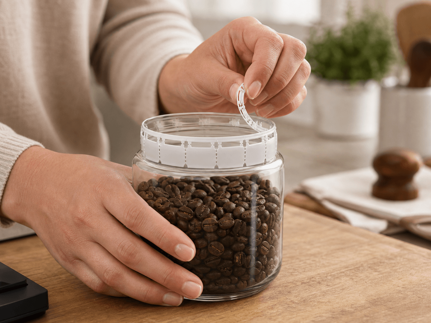 Tamper Band / Seal used for breaking it should be obvious and easy in a first use at home setting