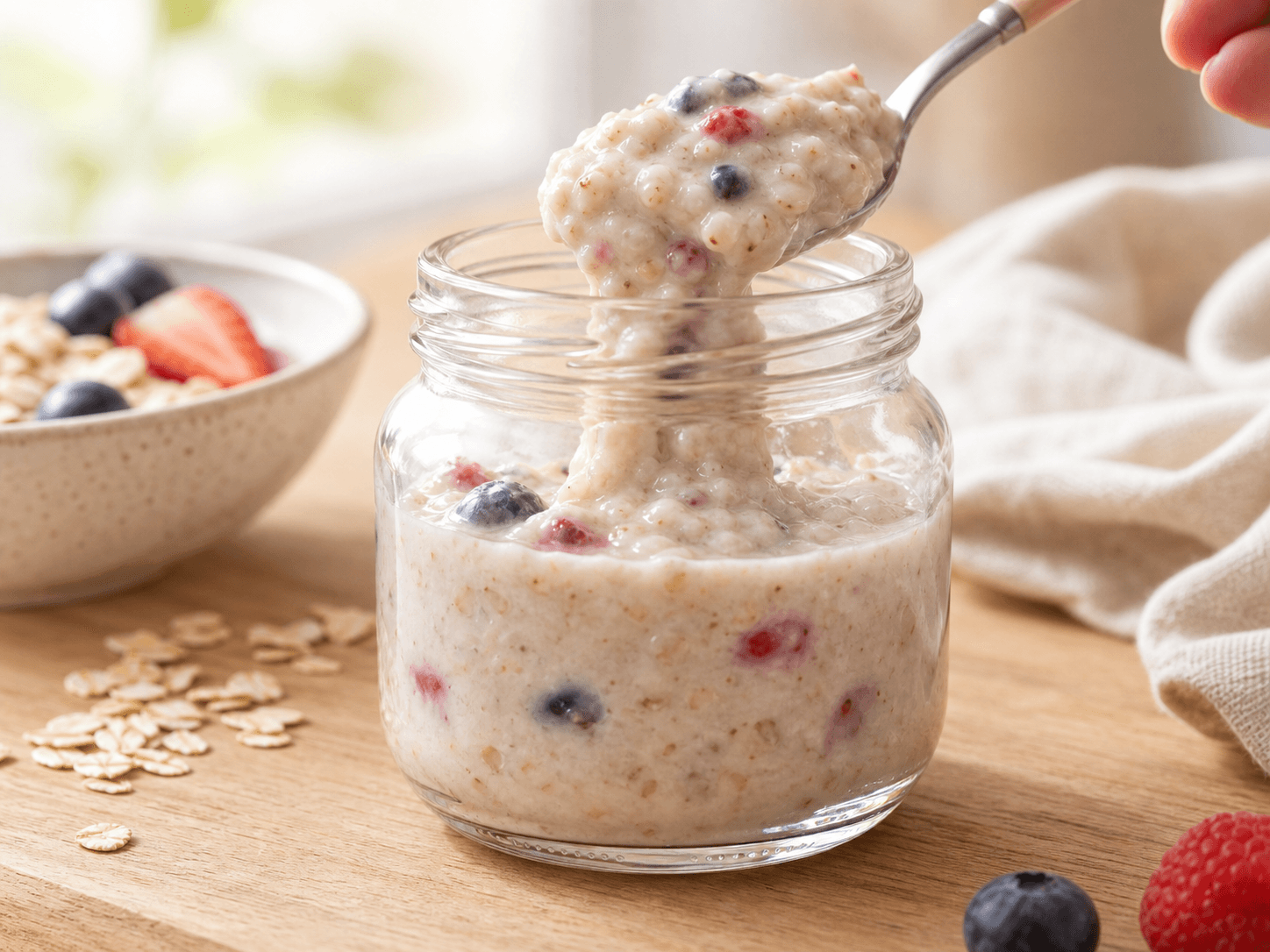 Baby Food Jar used for porridge, custard & fruit-grain blends in a spoonable cereals & desserts setting