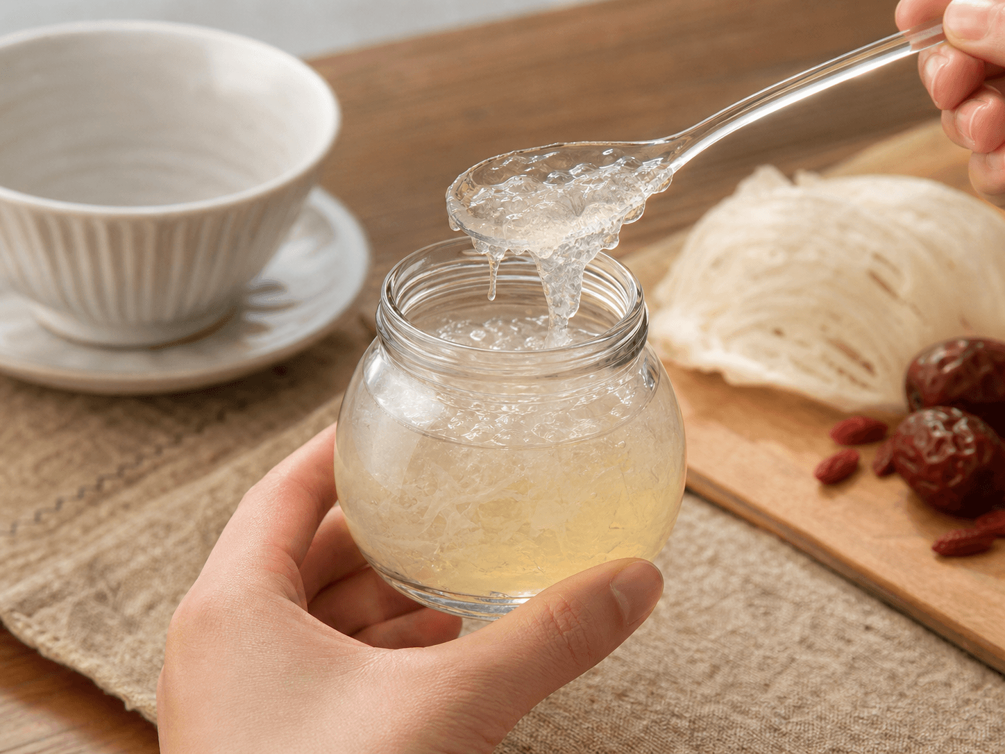 Bird's Nest Bottle used for fine-strand bird's-nest beverage in a drinkable tonic setting
