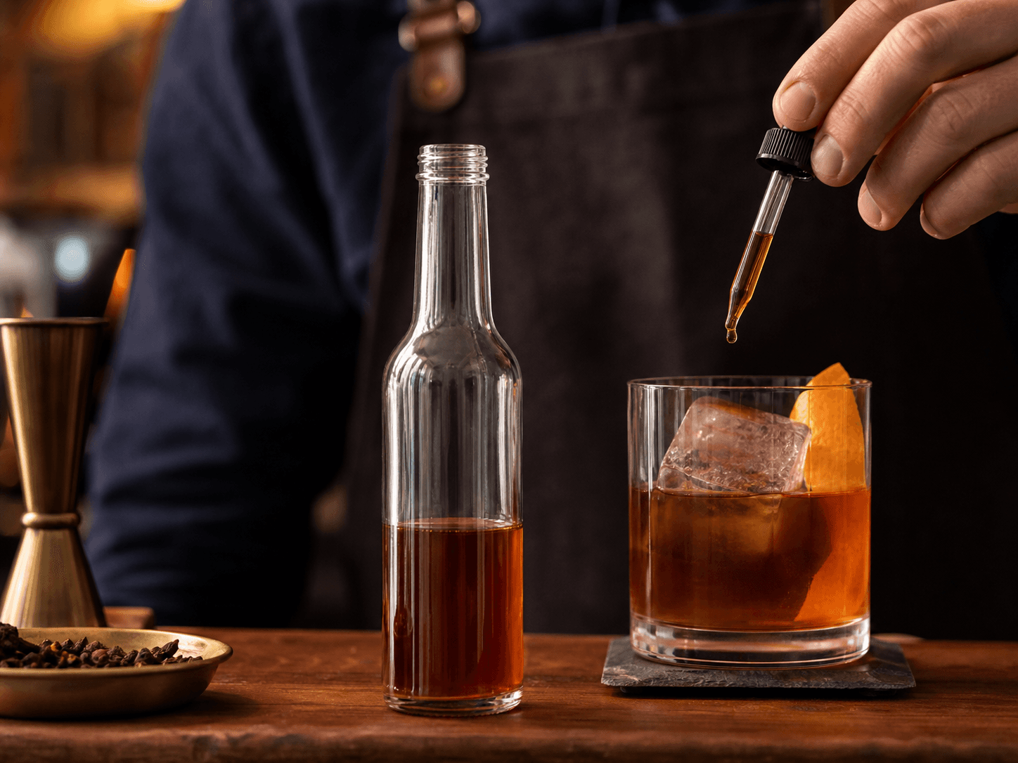 Chili Sauce Bottle used for extract blends, bitters & flavor concentrates in a specialty range setting