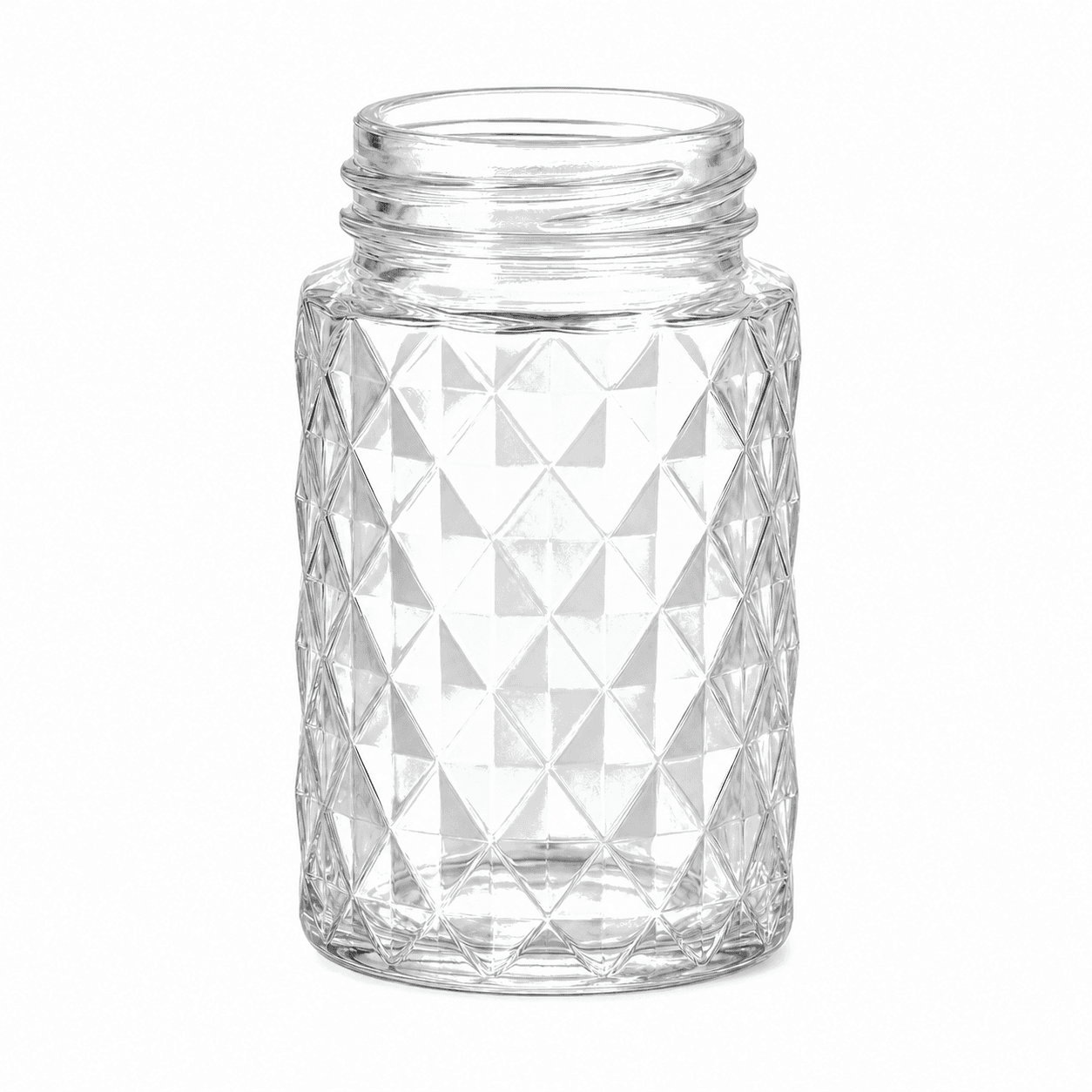 Diamond-cut Faceted Bottle