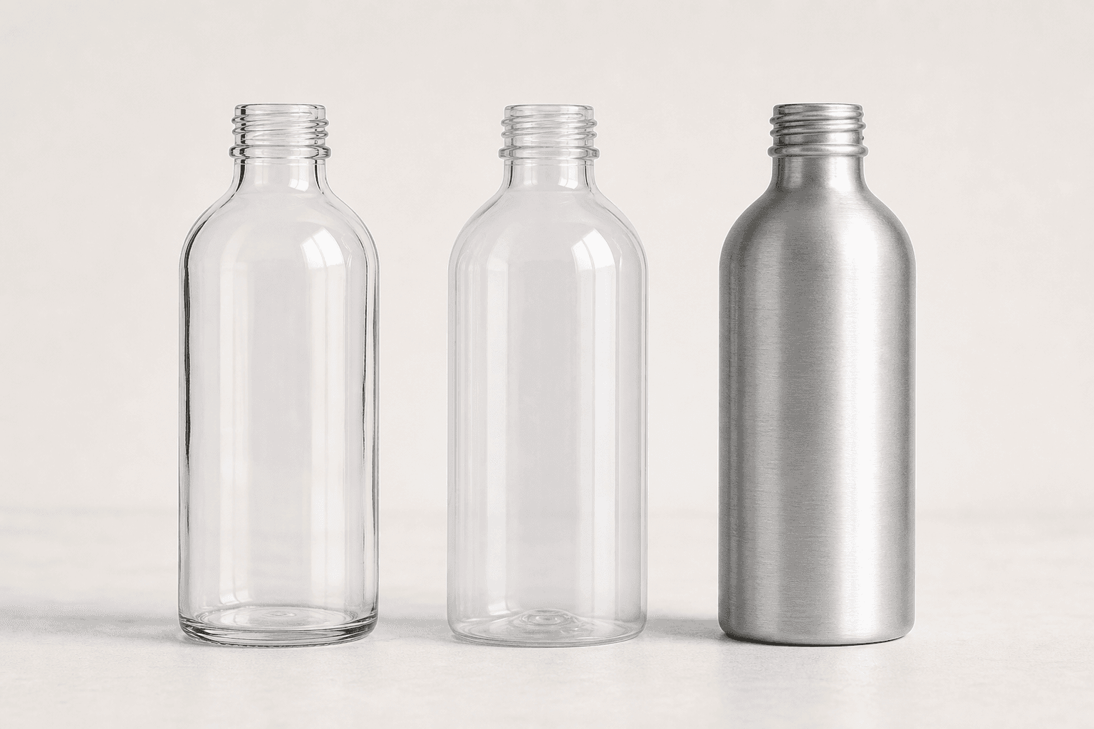 Glass vs plastic vs aluminium