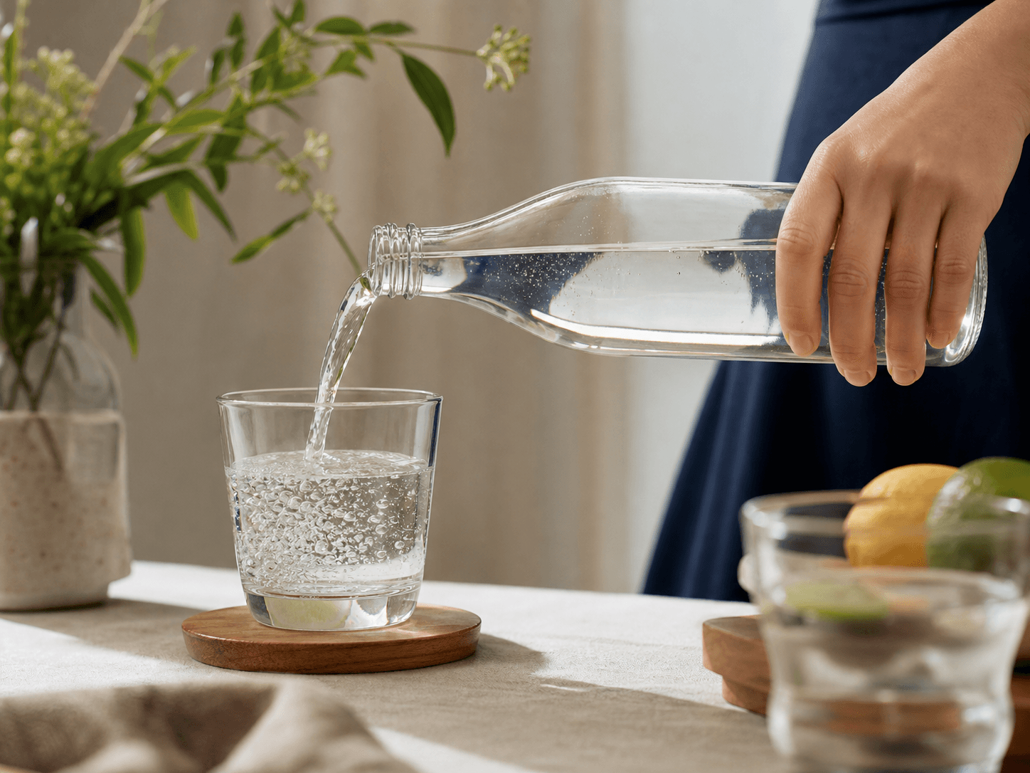 Lightweight PCR Bottle used for water, soft drinks & juice in a volume beverage setting