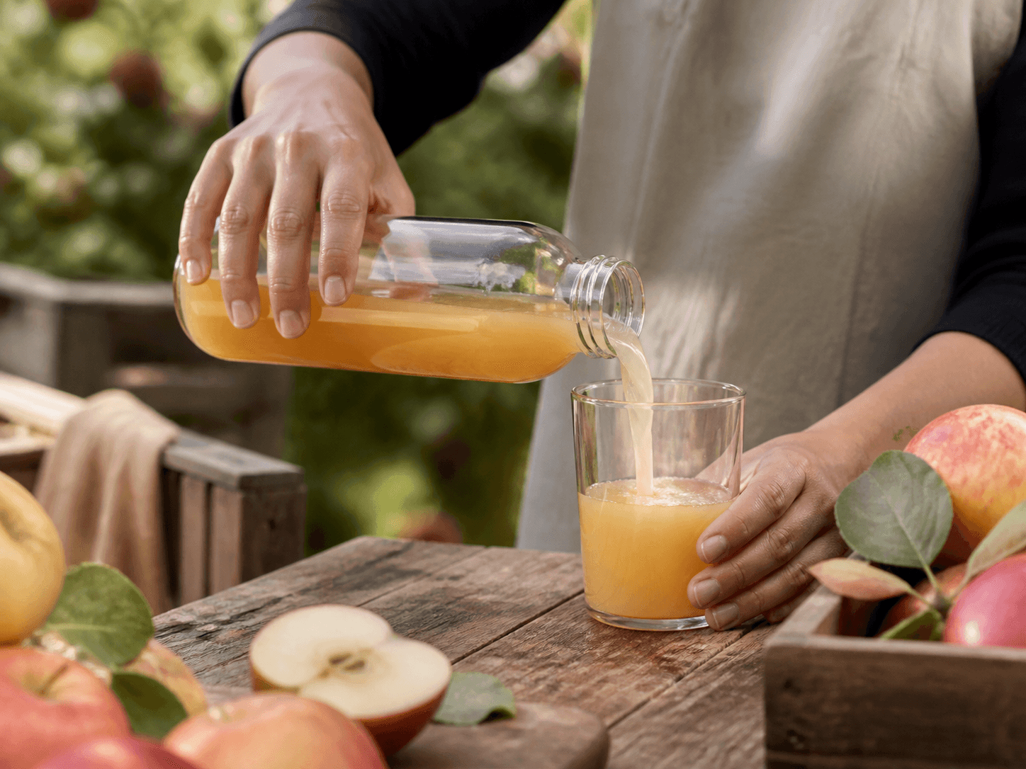 NFC Juice Bottle used for bottles carrying a provenance claim in a premium juice setting