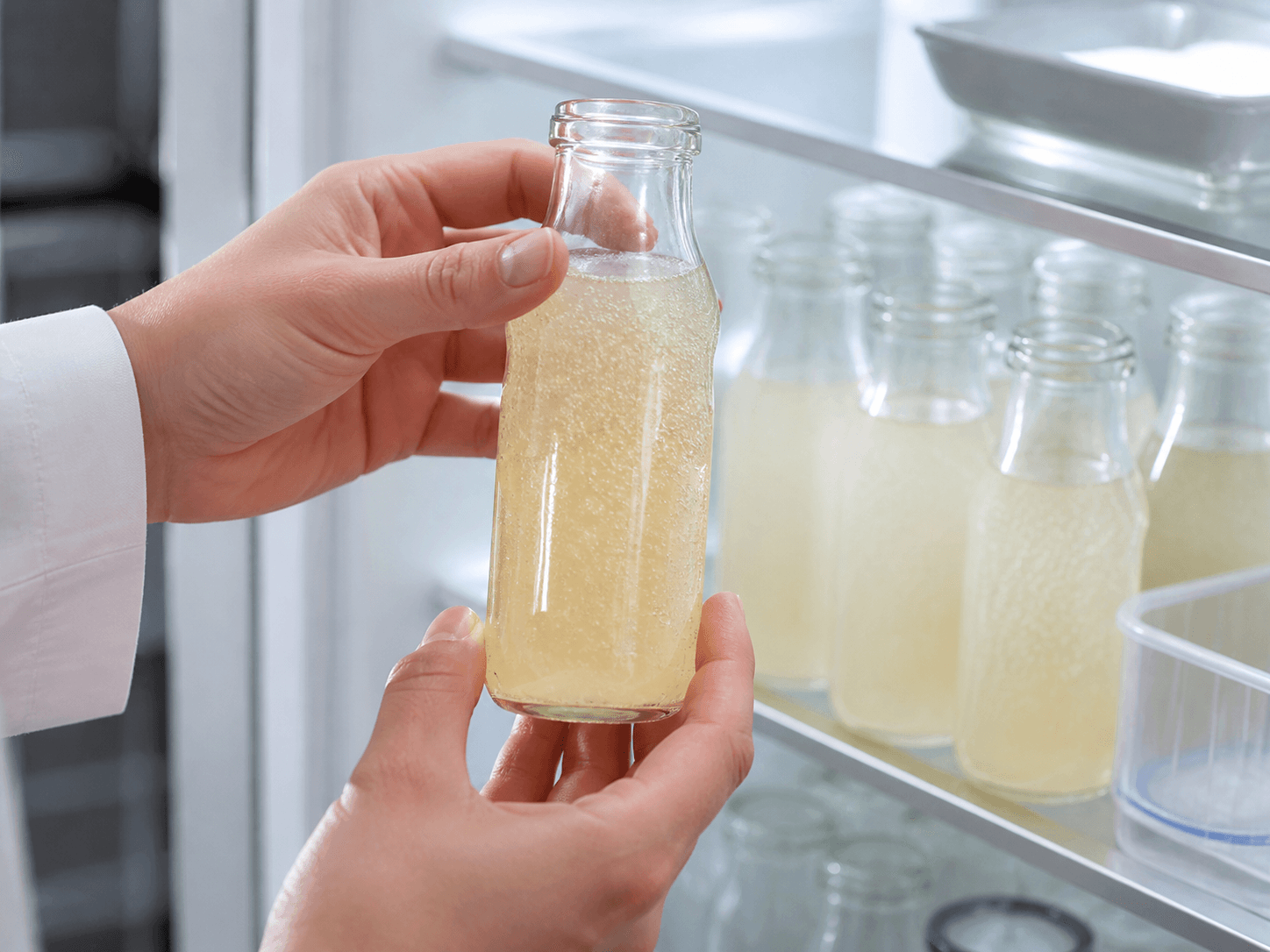 Probiotic Drink Bottle used for counts that must hold to the date on pack in a viability setting