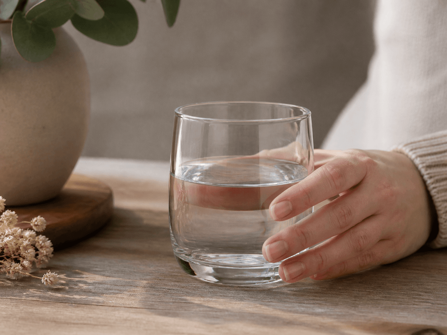Convertible Drinkware Vessel used for a jar that ends up holding water in a everyday tumblers setting