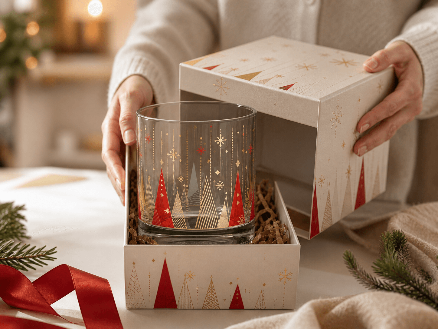 Holiday / IP Collab Vessel used for boxed sets for the giving season in a gift campaigns setting