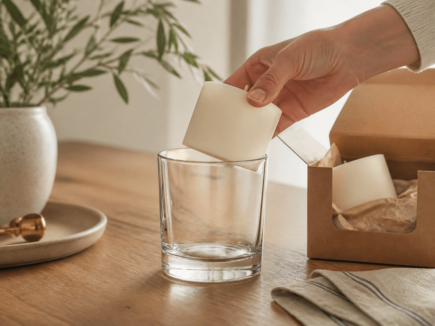 Refillable / Reusable Vessel used for customers who buy the wax, not the jar in a subscription refills setting
