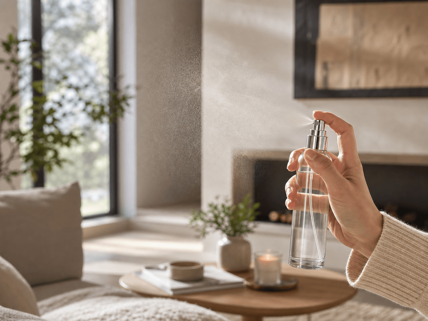 Room Spray Bottle used for sprays used across a living space in a home fragrance setting