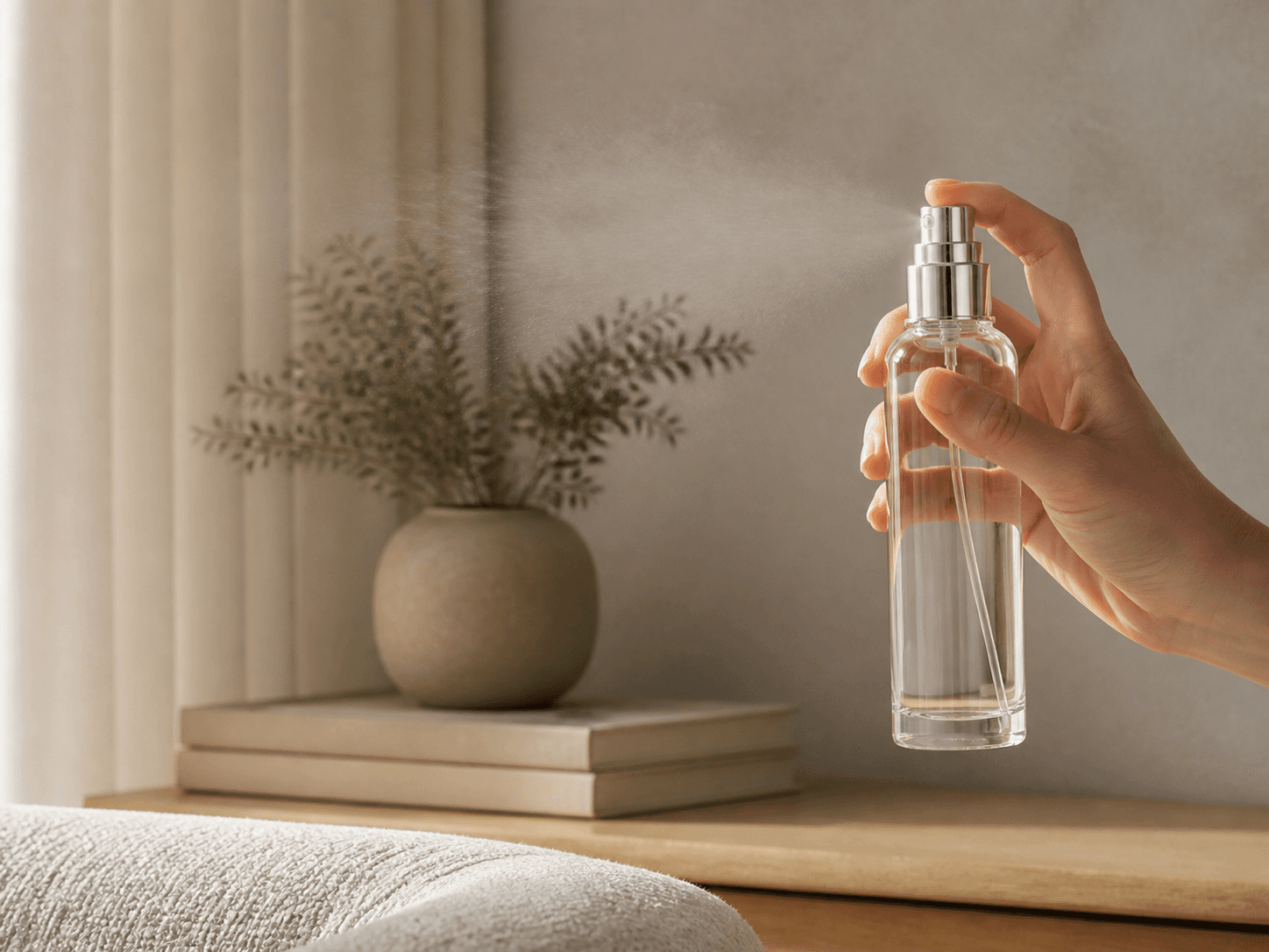 Room Spray Bottle used for matching sprays to candles and diffusers in a collections setting