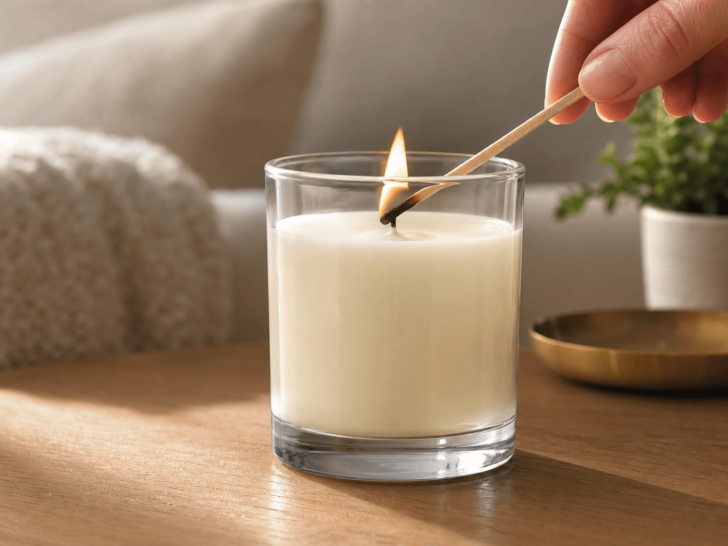 Straight-side Candle Jar used for everyday scented candles in a single wick setting
