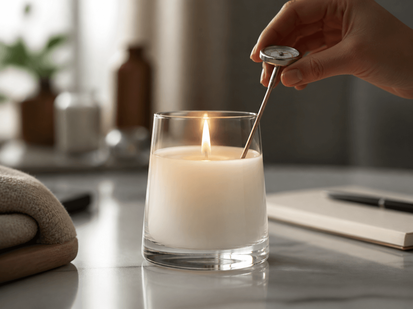 Tapered Candle Jar used for managing a pool that keeps growing in a burn control setting
