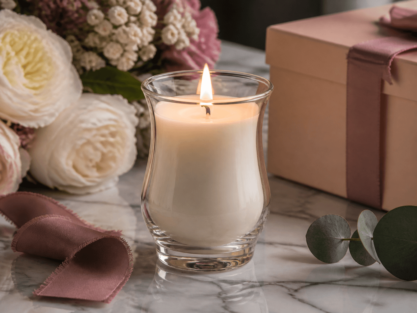 Tulip Candle Jar used for floral ranges and seasonal sets in a collections setting