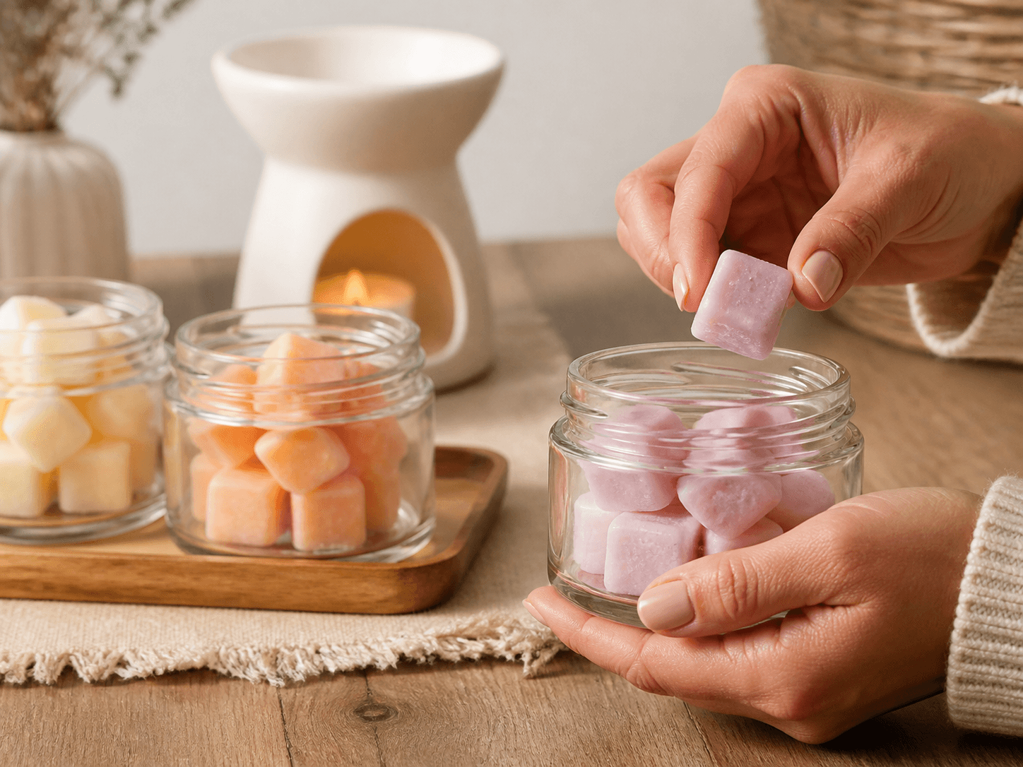 Wax Melt Glass Jar used for collections built on shared jars in a seasonal ranges setting