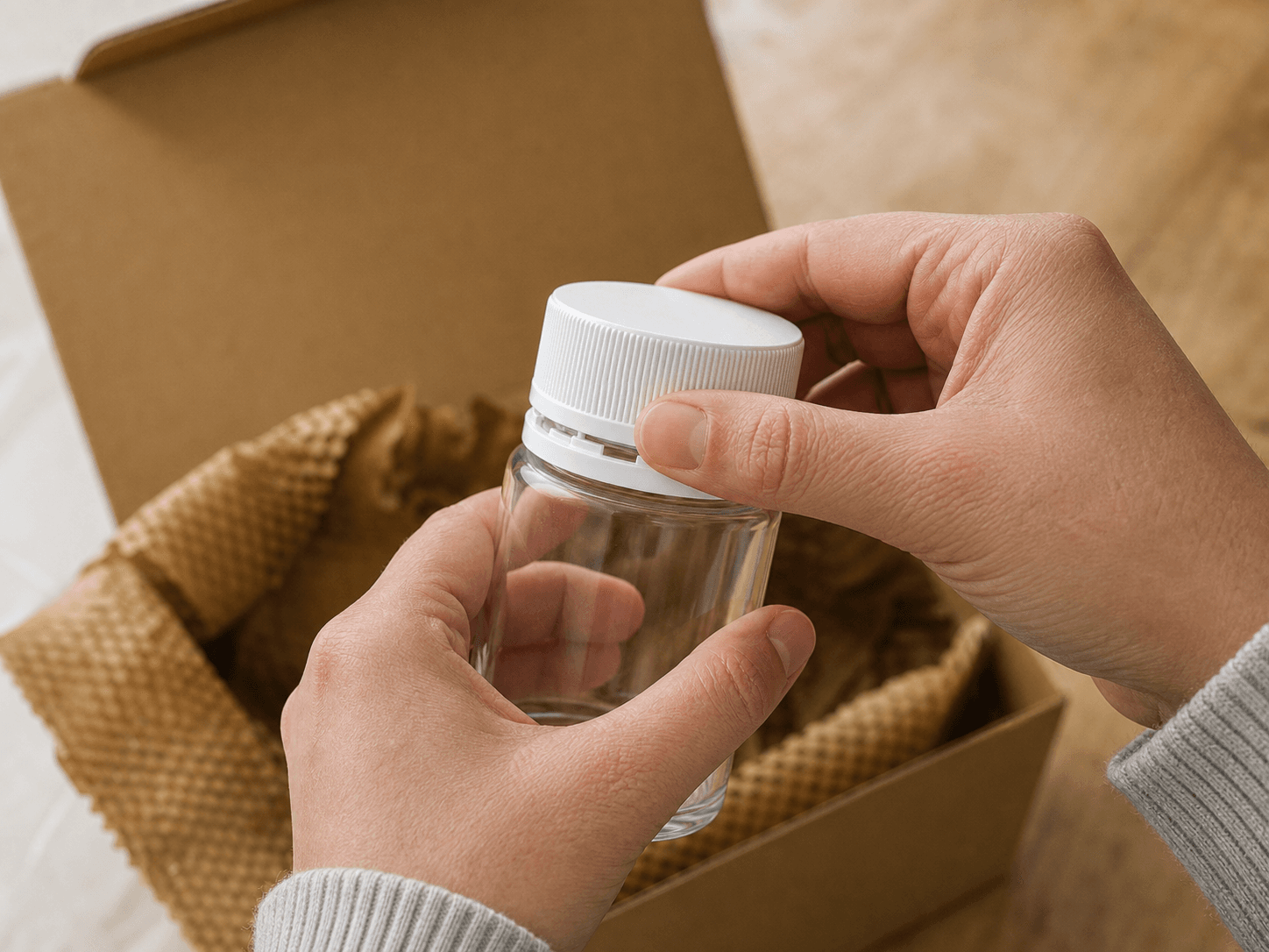 Tamper-evident Cap used for products opened for the first time in a consumer confidence setting
