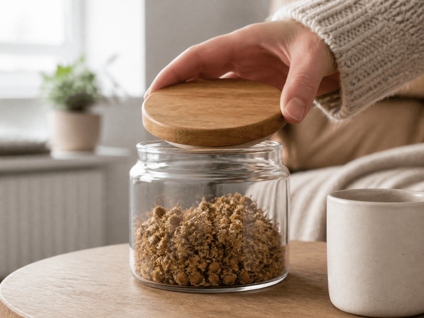 Wooden Lid used for a lid that arrives snug and works loose in a heated rooms setting