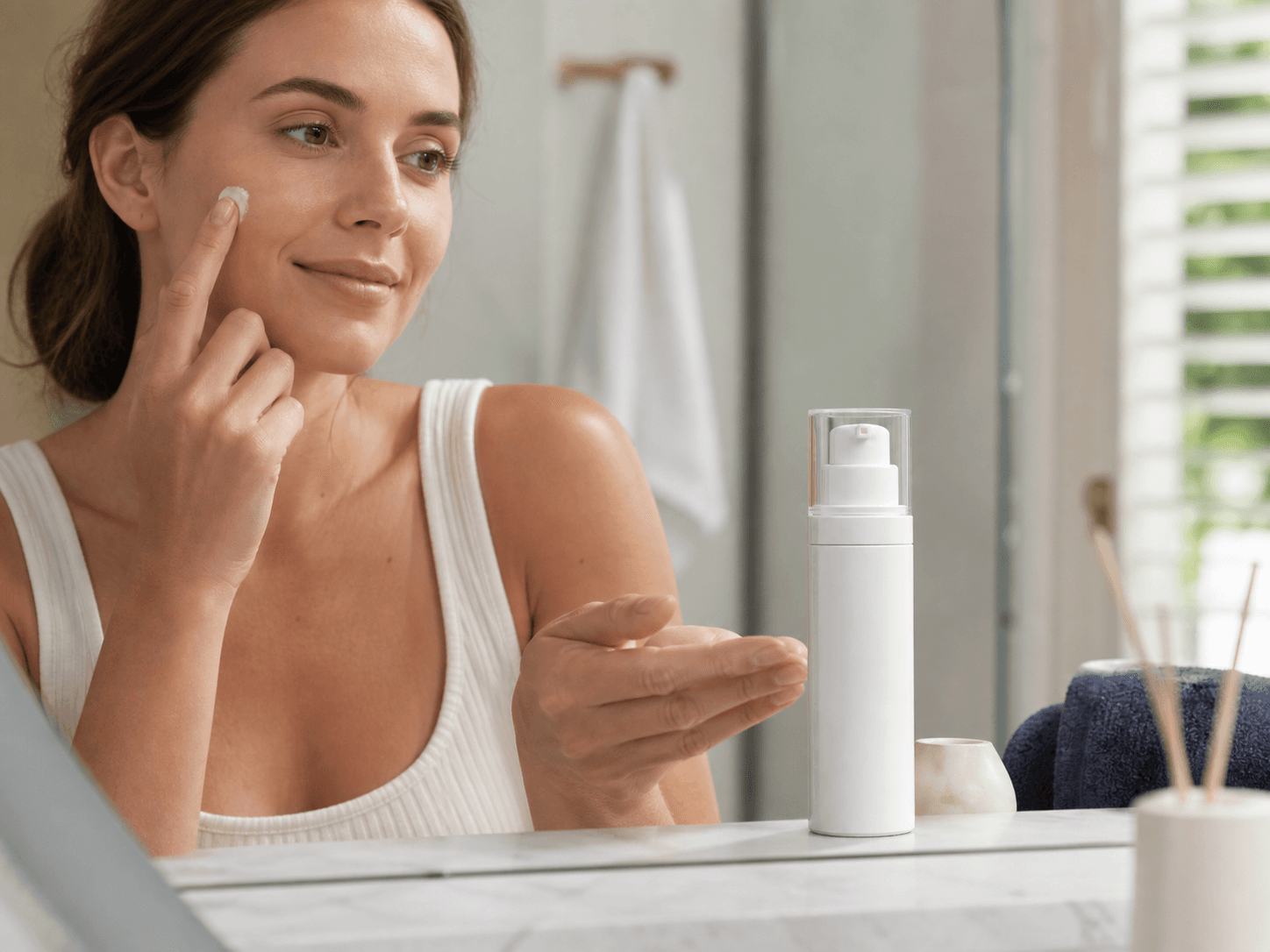 All-in-one Airless Lotion Bottle used for face and body lotions in a daily moisturizer setting