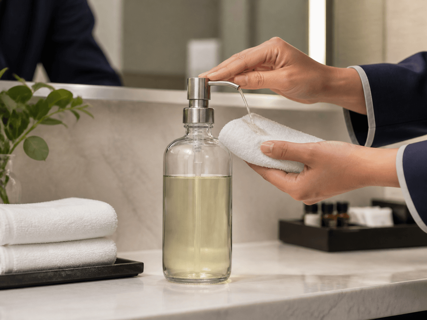 Body Wash Bottle used for hotel bathrooms & spa amenities in a hospitality setting