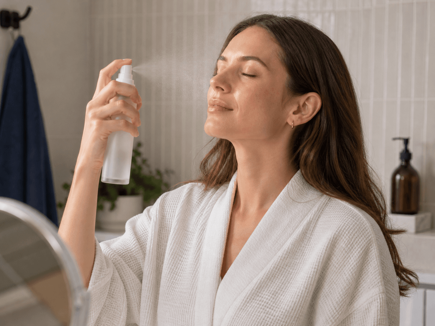 Cosmetic Spray Bottle used for hydrating and setting sprays in a facial mist setting
