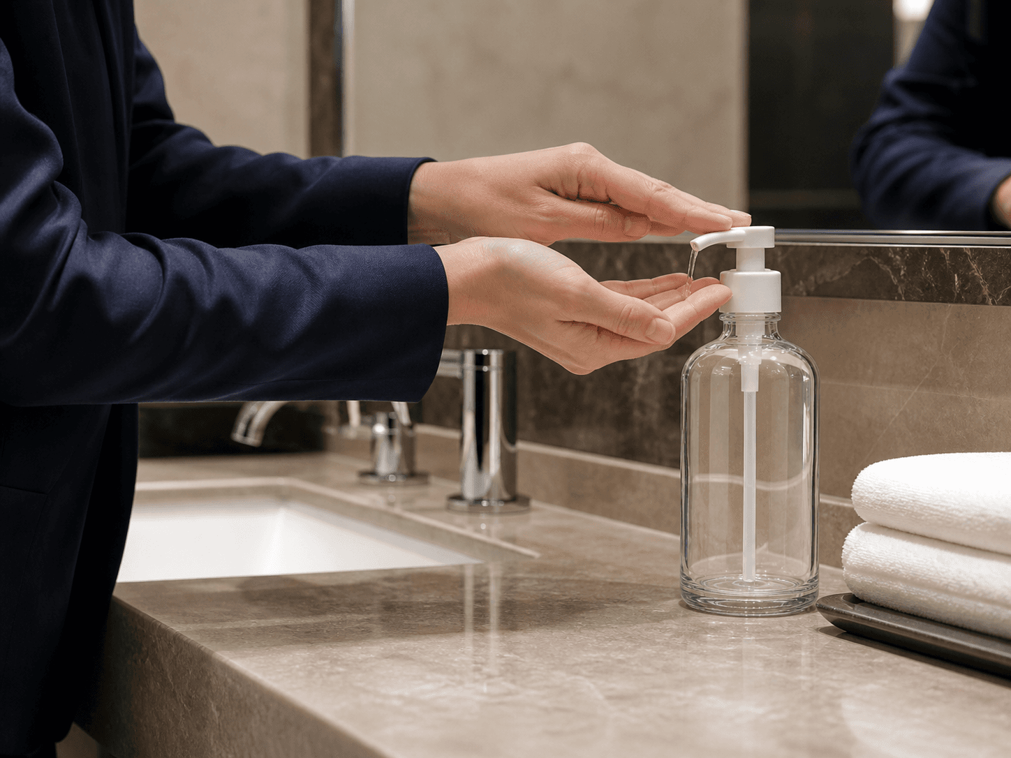 Hand Wash Bottle used for hotels, restaurants & washrooms in a hospitality setting