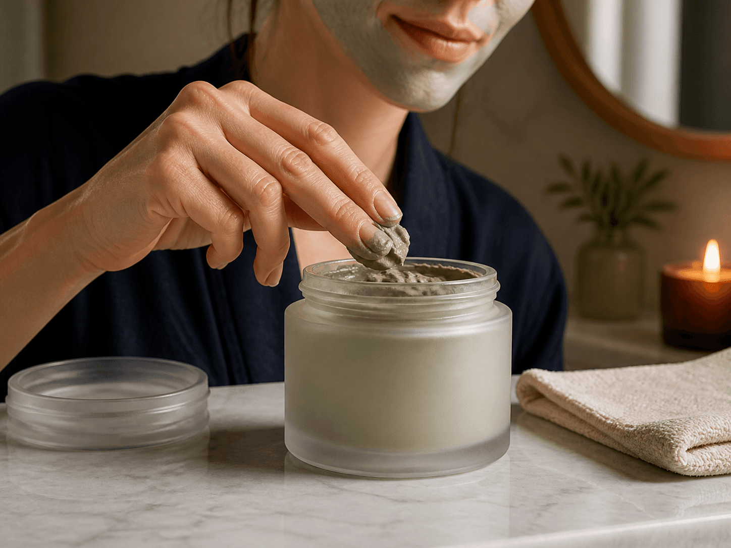 Mask Jar used for a jar opened once or twice a week in a weekly home use setting
