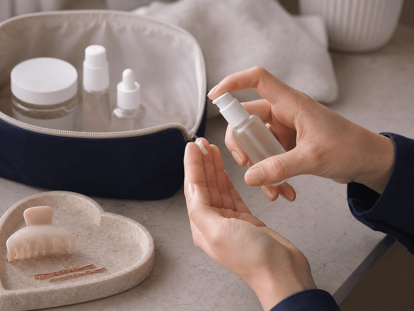 Matching Mini Travel Bottle used for discovery kits & sampling in a trial & conversion setting