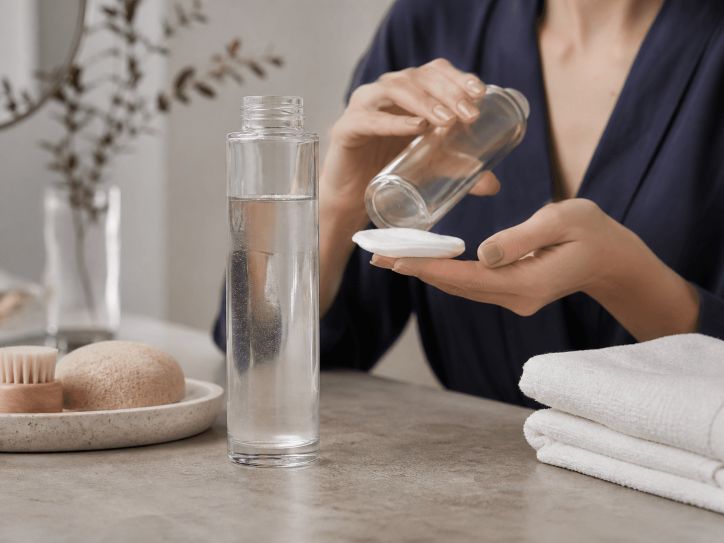Toner Bottle used for exfoliating & acid toners in a treatment step setting