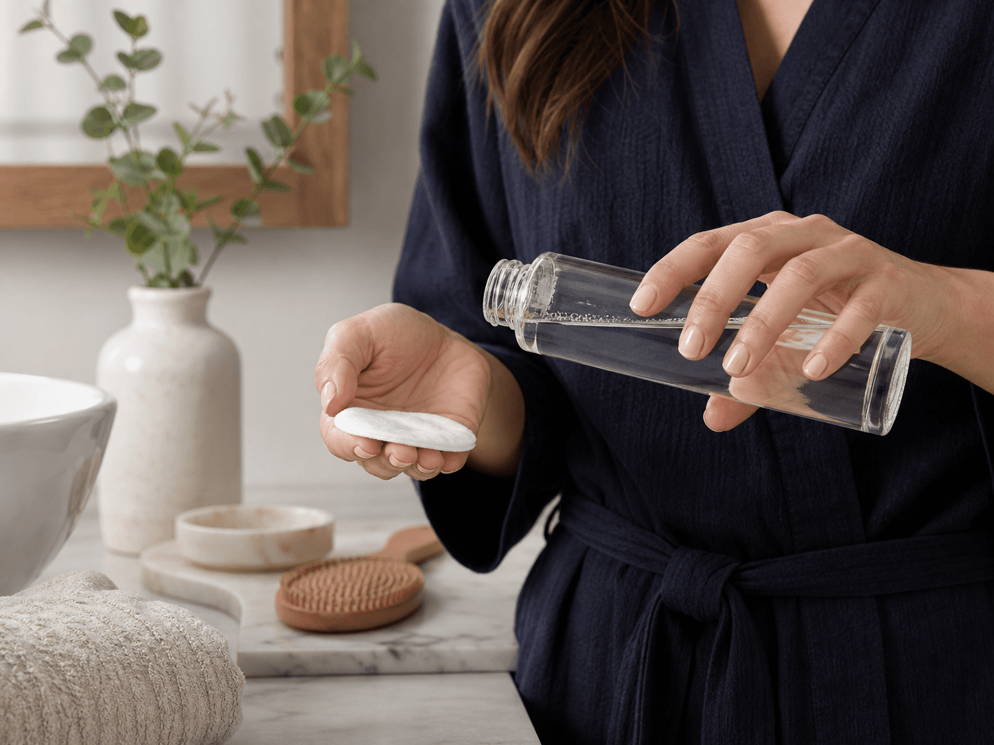 Toner Bottle used for larger-format lotions & tonics in a body & hair setting