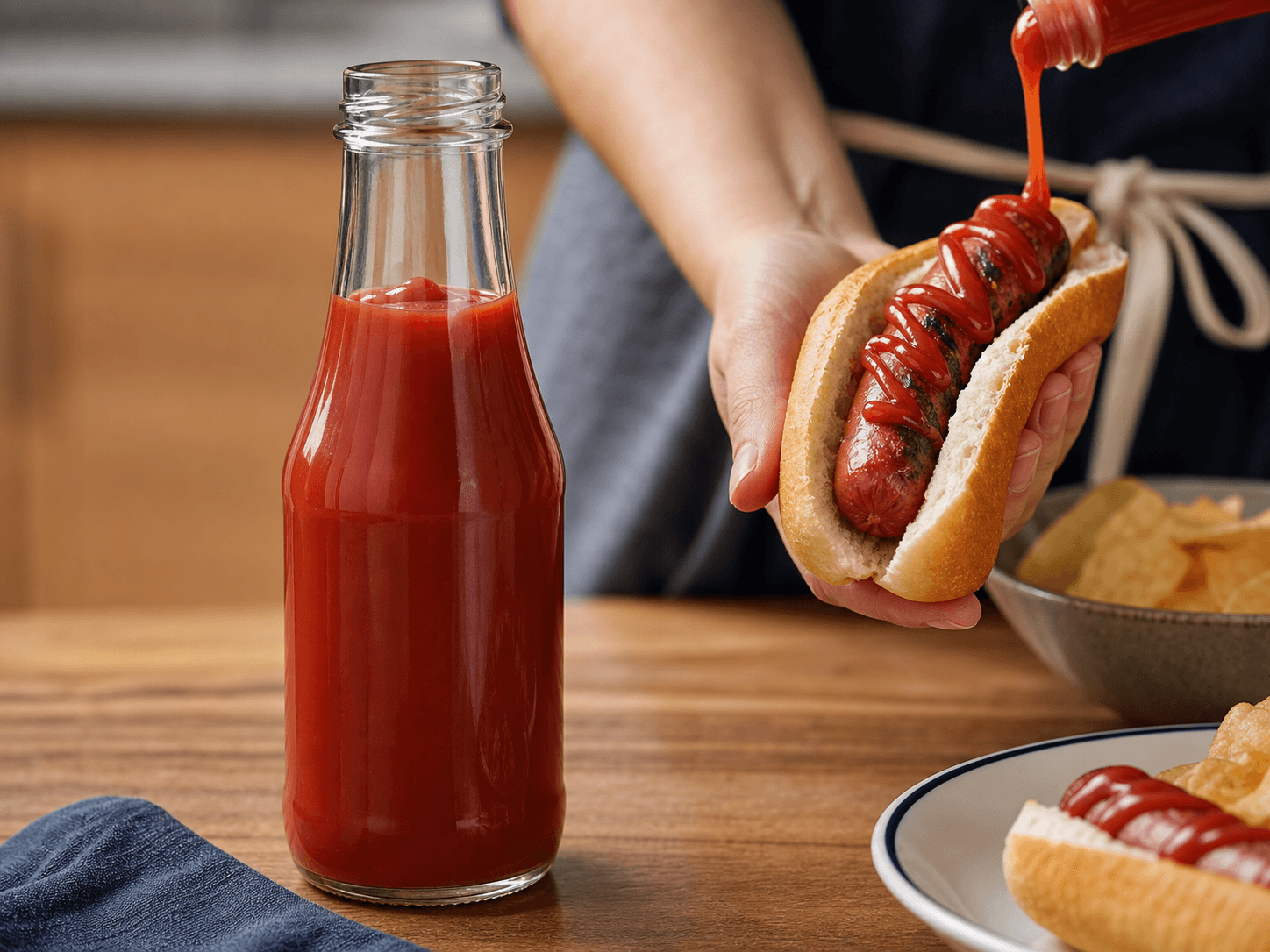 Ketchup Bottle used for classic tomato ketchup in a core retail setting