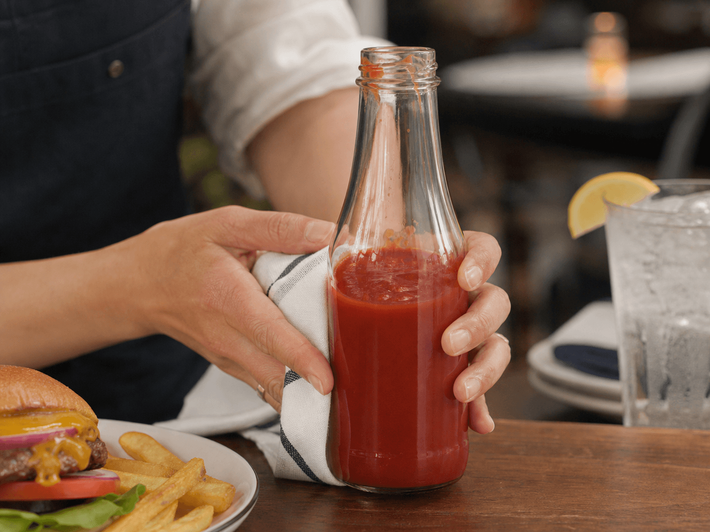 Ketchup Bottle used for restaurant & café table service in a hospitality setting