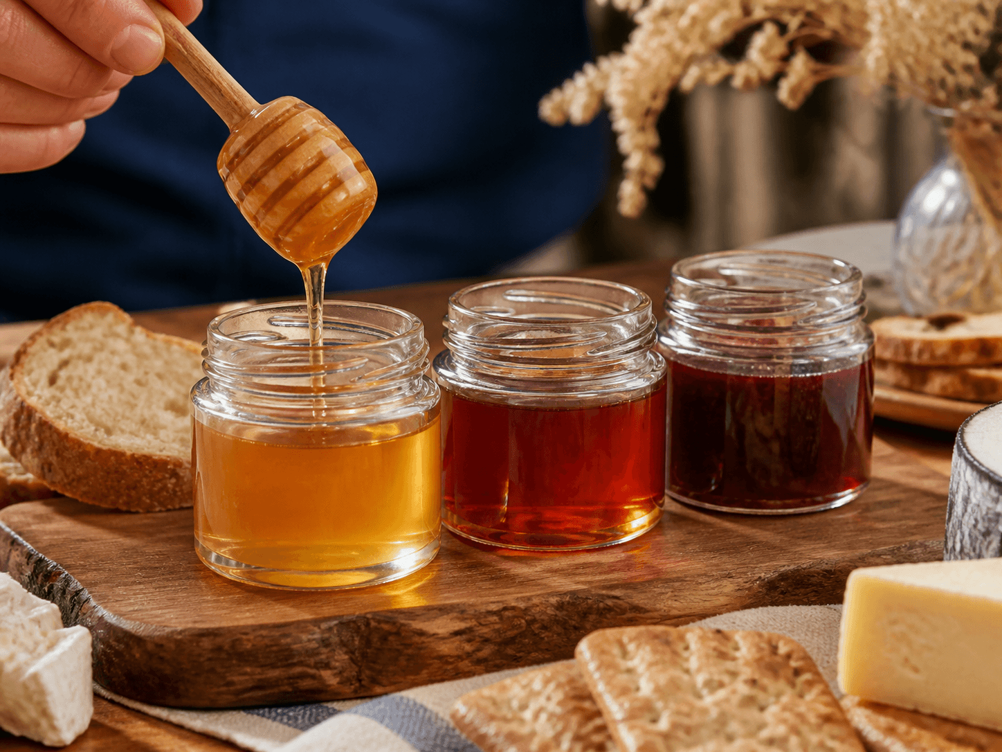 Mini Sample Jar used for apiary samplers and jam tasting flights in a honey & preserves setting