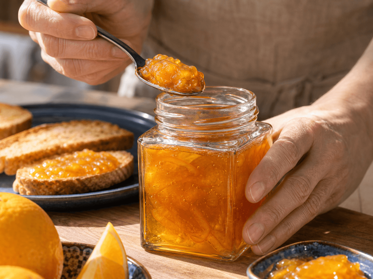 Paragon Jar used for jam, marmalade and fruit spread in a fruit preserve setting