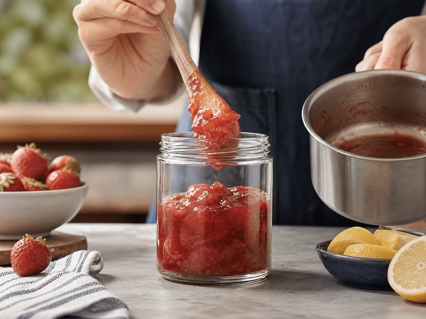 Vacuum Seal Jar used for jam, fruit spread & acid sauces in a hot-filled foods setting
