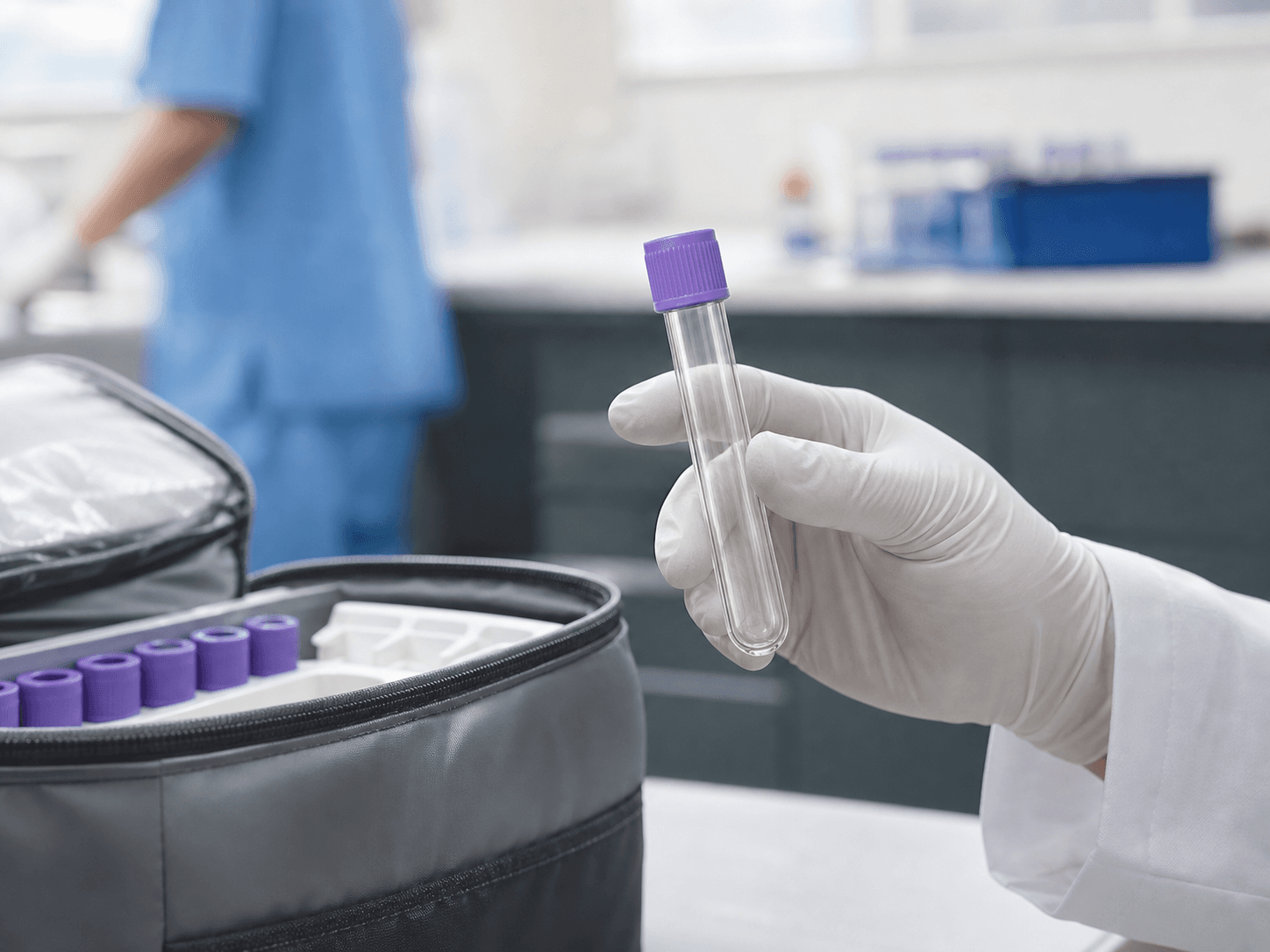 Blood Collection Tube used for transport from clinic to laboratory in a sample integrity setting