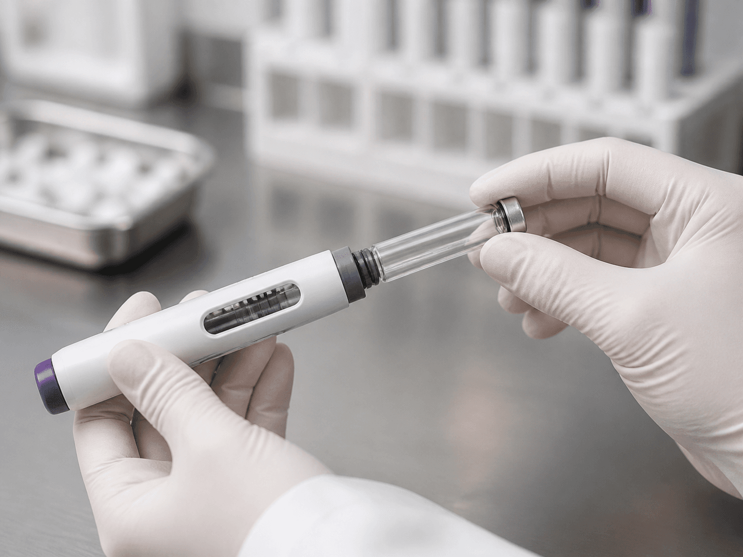 Cartridge used for cartridges loaded into reusable devices in a pen injectors setting