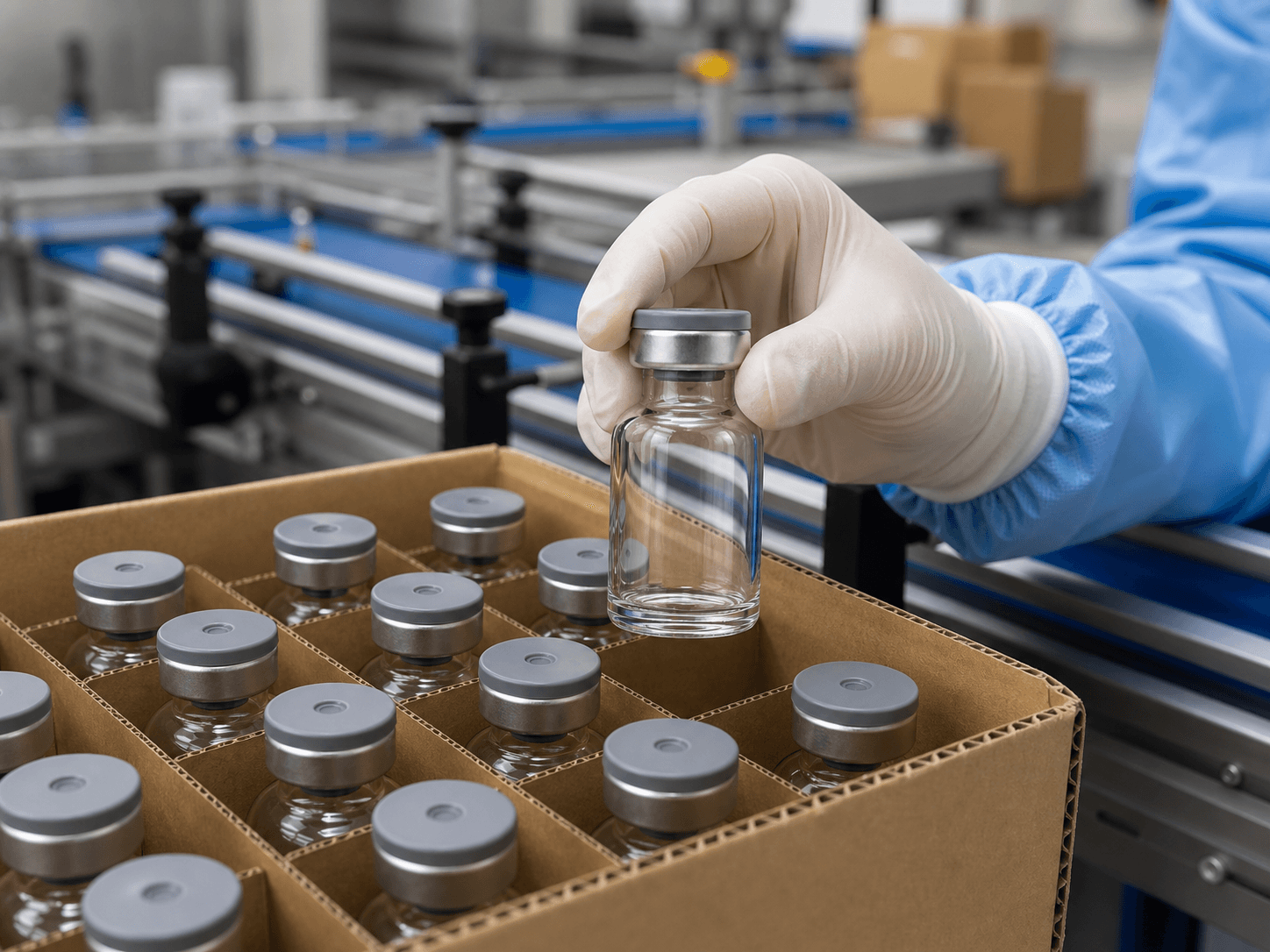 Molded Vial used for vials that survive lines and transport in a robust handling setting