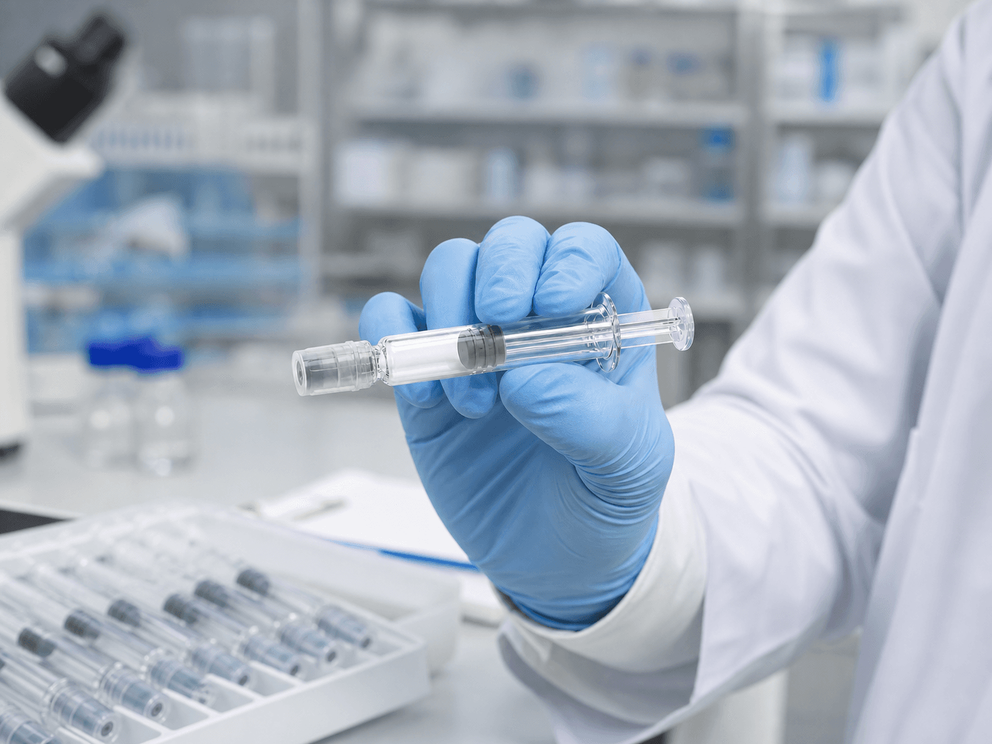 Prefilled Syringe used for product against barrel and piston for years in a long contact setting