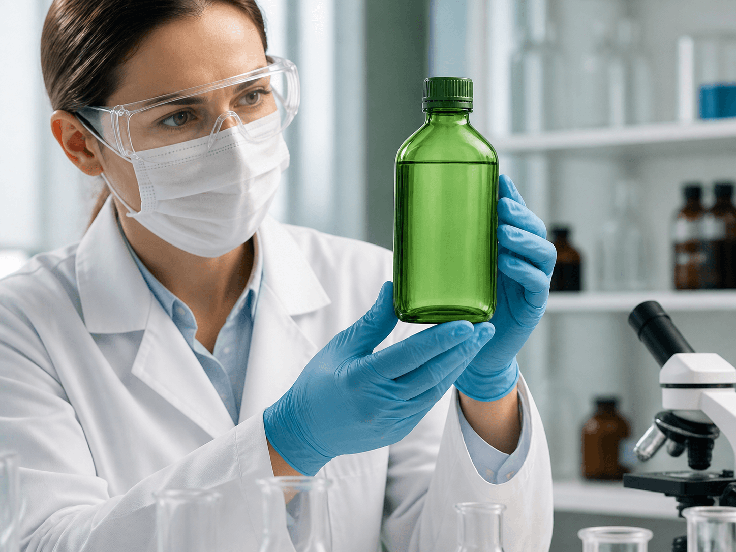 Agrochemical Bottle used for contact with a concentrated formulation in a operator safety setting