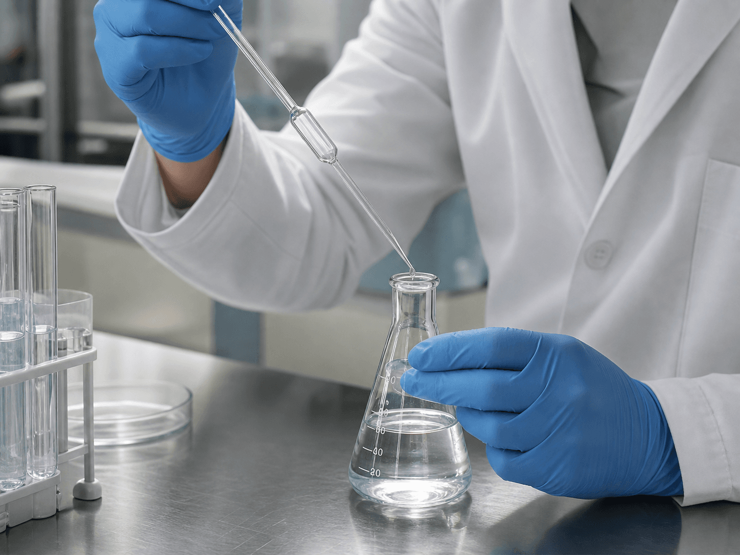 Glass Pipette used for aliquots taken for analysis in a volumetric transfer setting