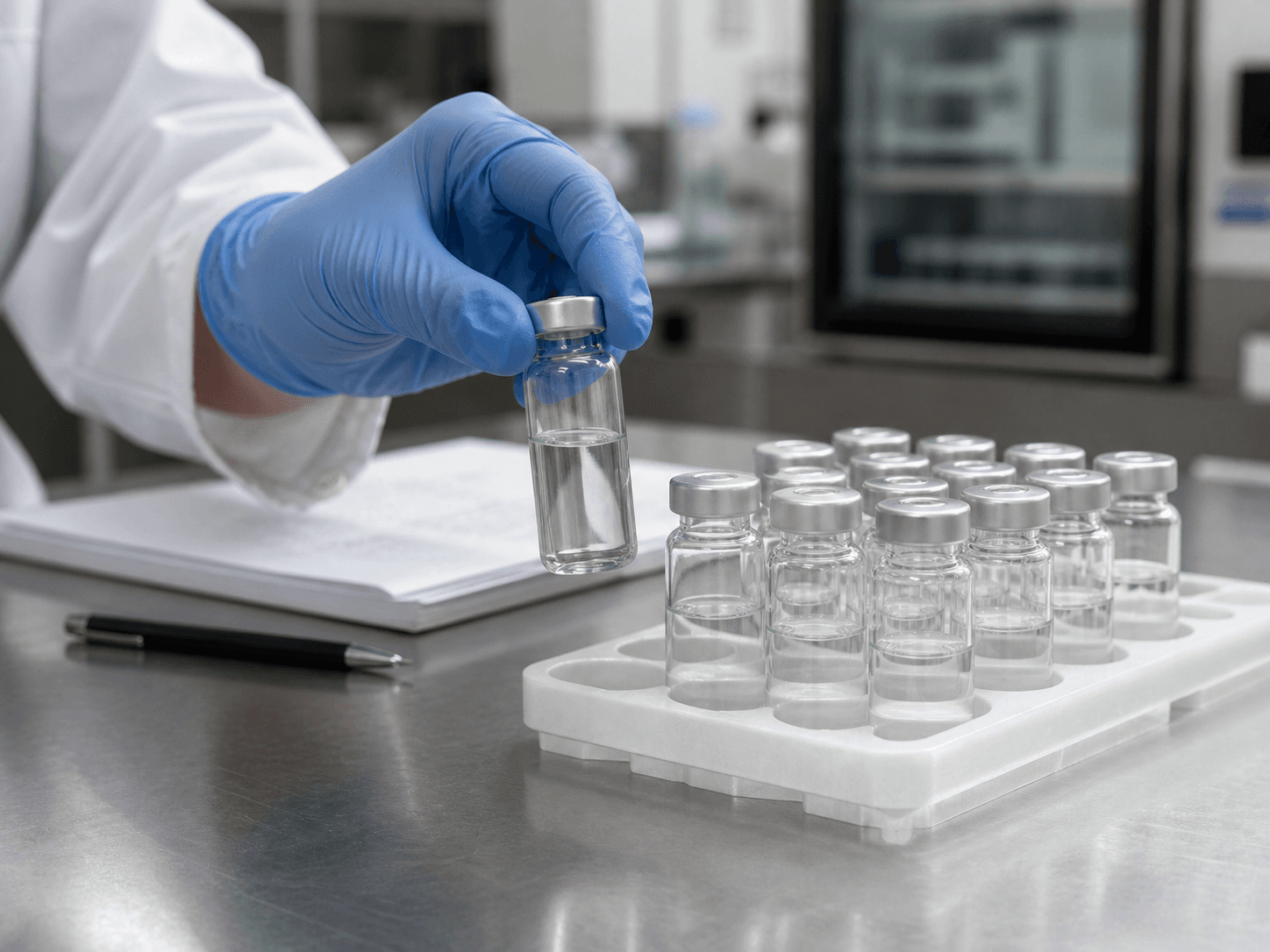 Sample Vial used for aliquots stored for later analysis in a sample archiving setting