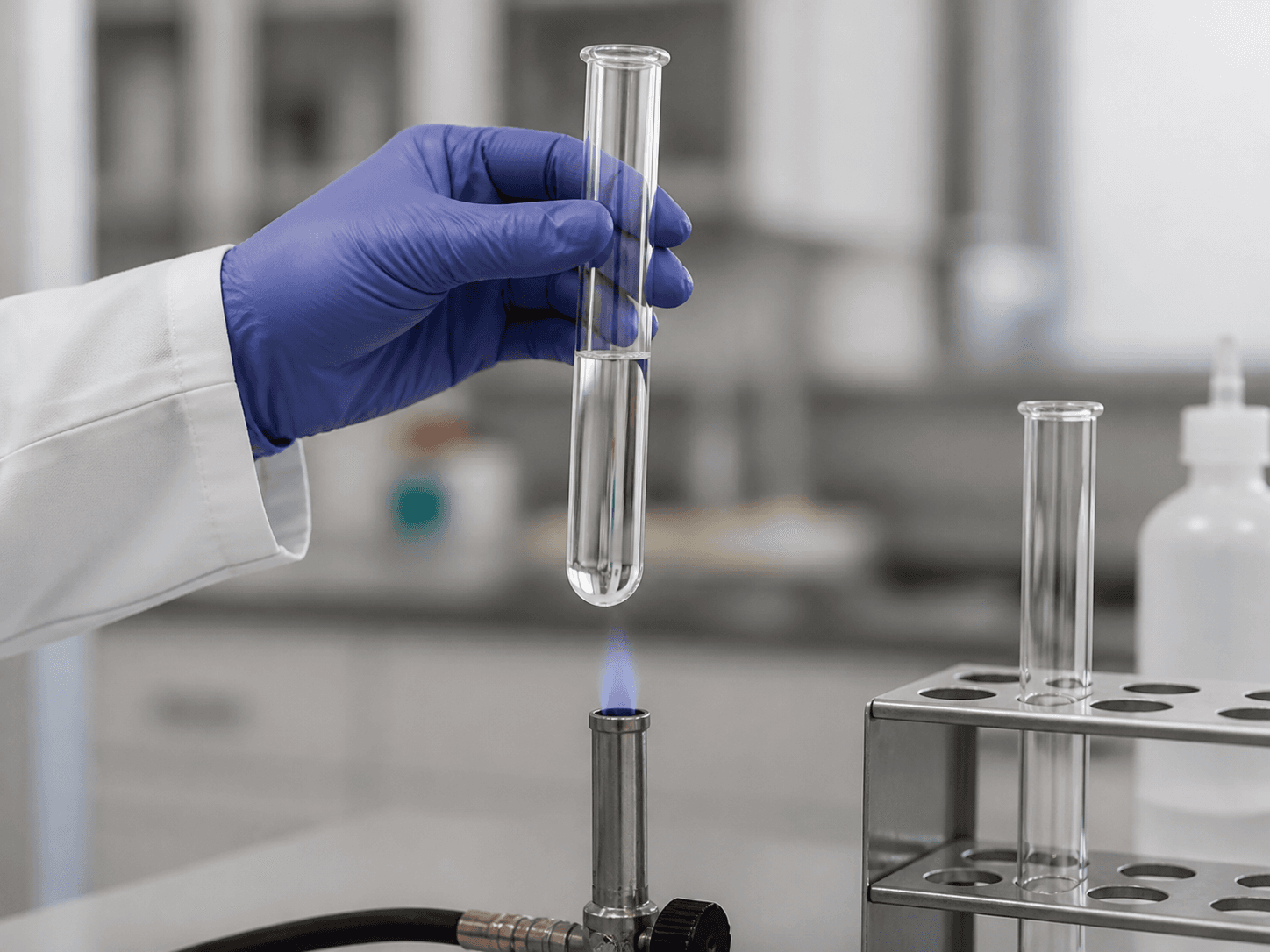 Test Tube used for tubes warmed directly in a flame or bath in a heating setting